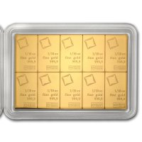 Tablettes d’or 10 x 1/10 once Acheter des tablettes de lingots d'or